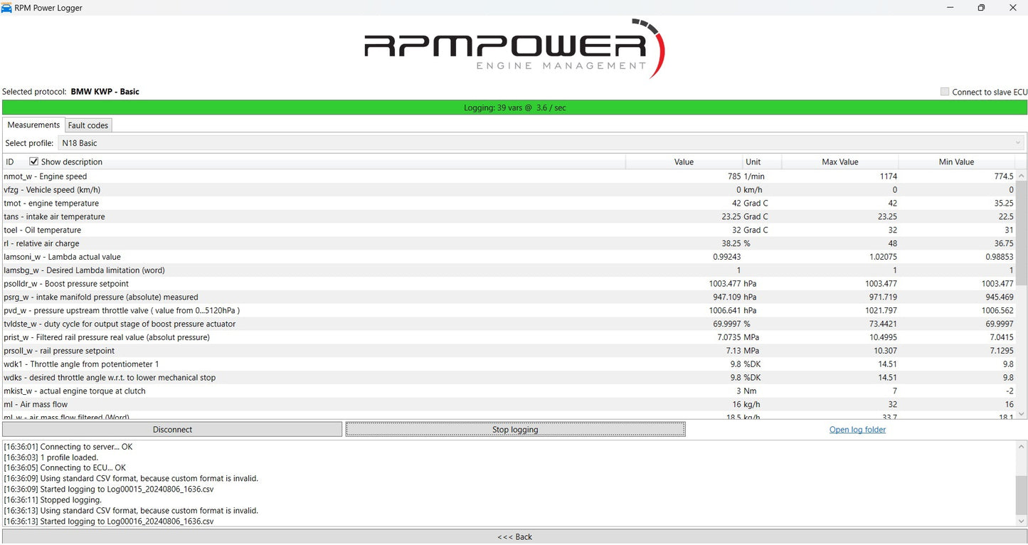 RPM POWER Logging Software and Tehnical Assistance