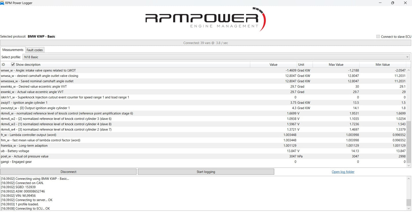 RPM POWER Logging Software and Tehnical Assistance